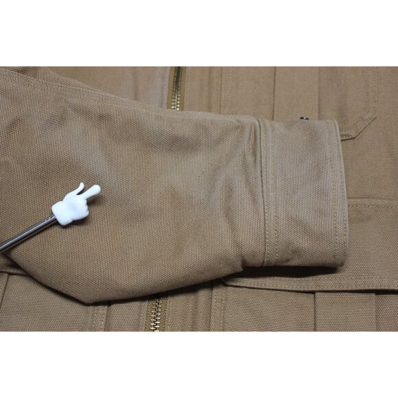 Duluth Trading men's faux shearling lined short canvas barn chore utility coat M - Picture 11 of 13